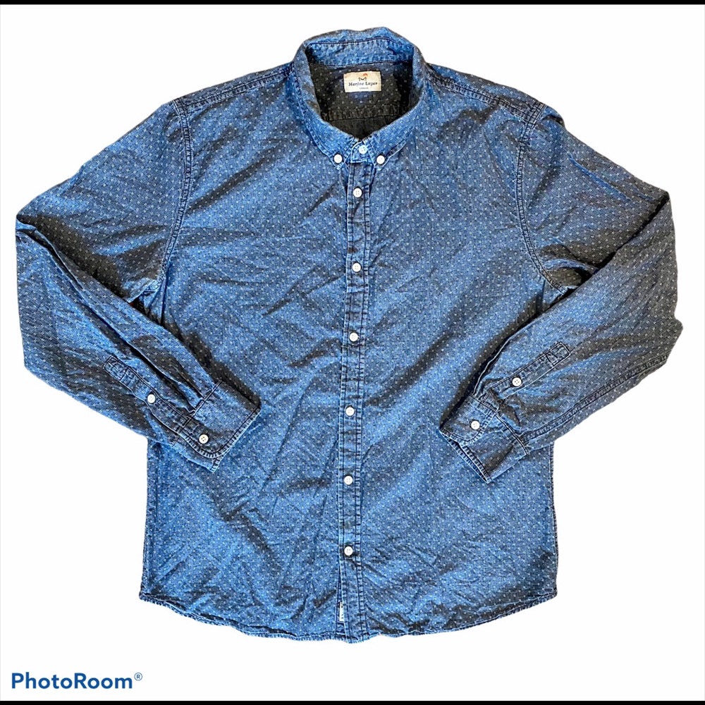 MARINE LAYER Chambray Long Sleeve button Shirt L
